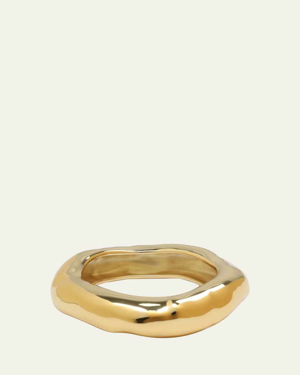 Molten Wide Bangle Bracelet, Size Large